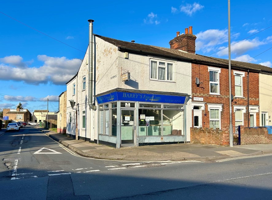 Front view of the mixed use property in Ipswich