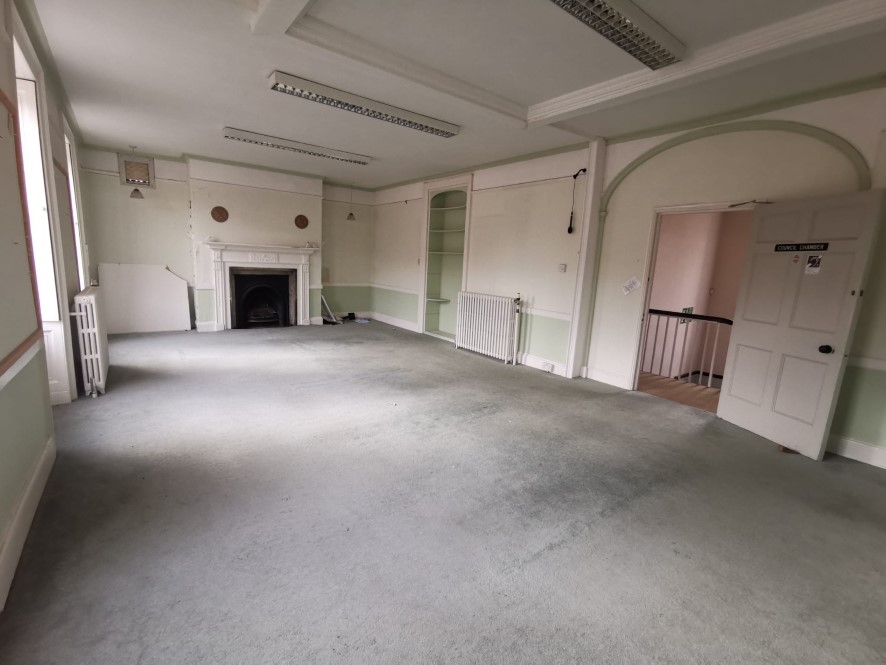 large reception area inside wymondham town hall
